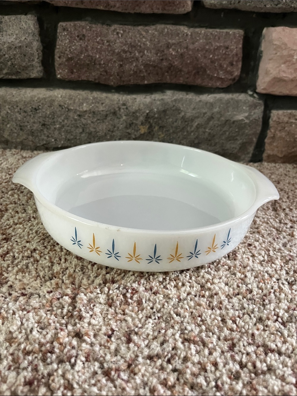 Vintage Anchor Hocking Fire King Candle Glow Baking Dish